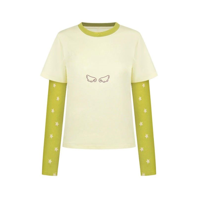 Grass Green Colorblock Long Sleeve